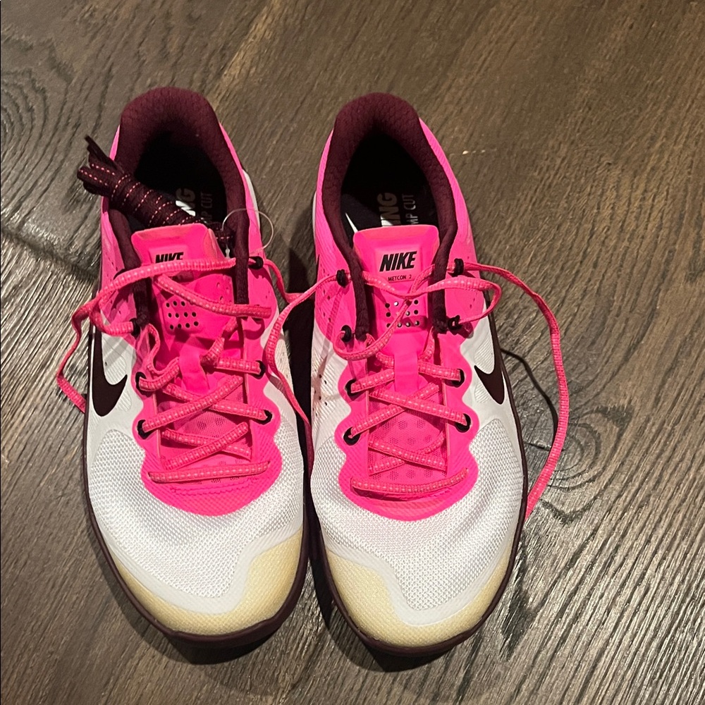 Nike Women's White and Hot Pink Running Sneakers